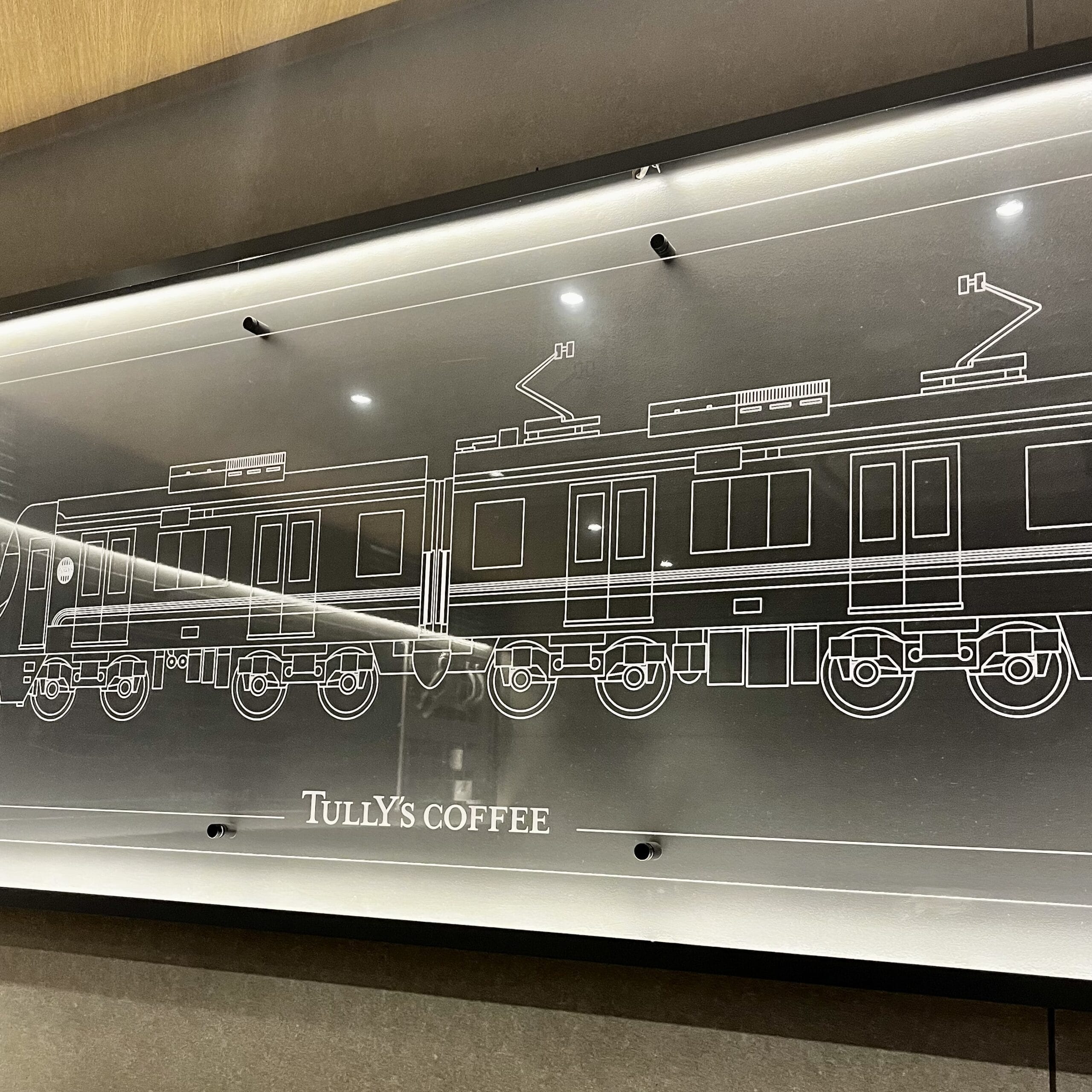 カフェ　イラスト　電車