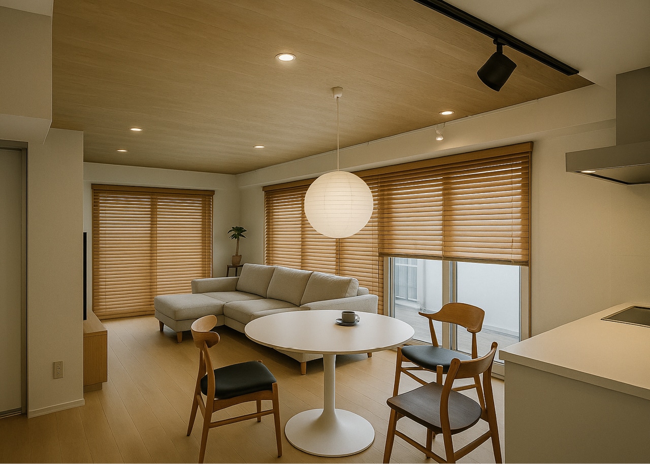 ChatGPTに部屋の写真を送り、指定の壁紙や机を配置したシミュレーション画像