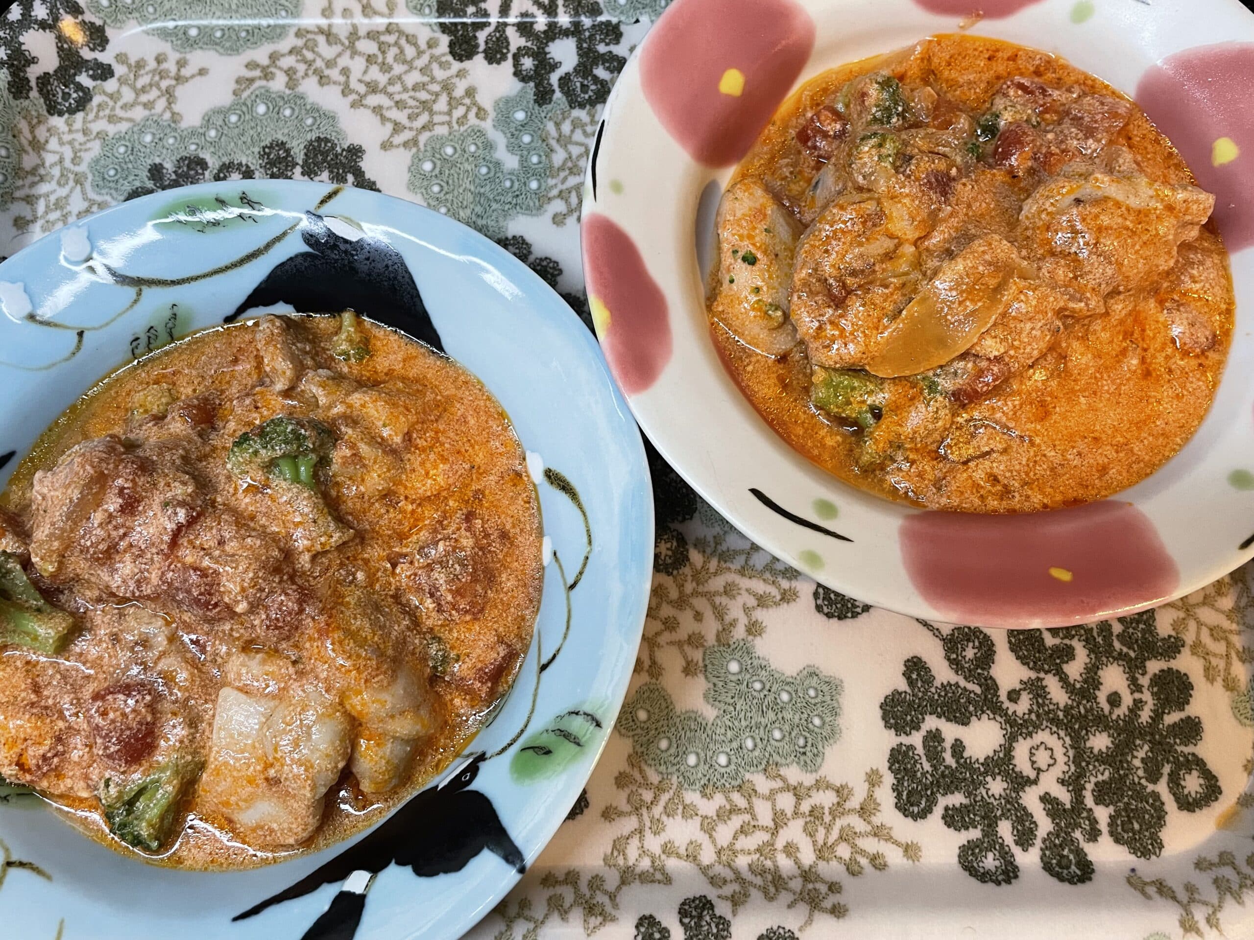 きじまりゅうたさんのレシピ「鶏ももの豆乳トマトクリーム」を40代主婦が作ってみた写真。