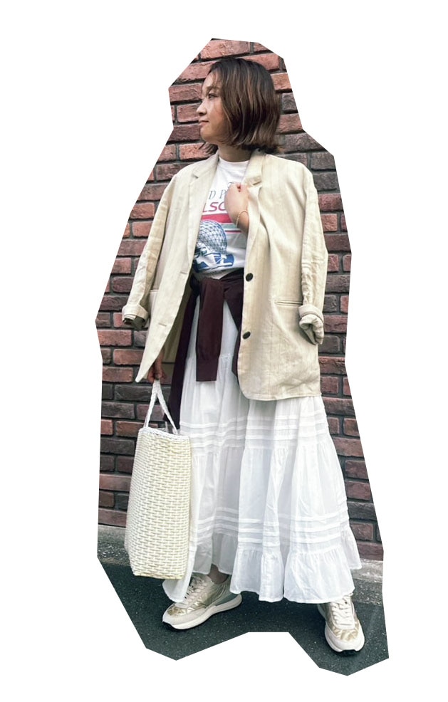 徳永千夏さん　【ATHLETA LAMINATED PLATINUM】￥35200／ティースクエア プレスルーム（デイト）のコーデ