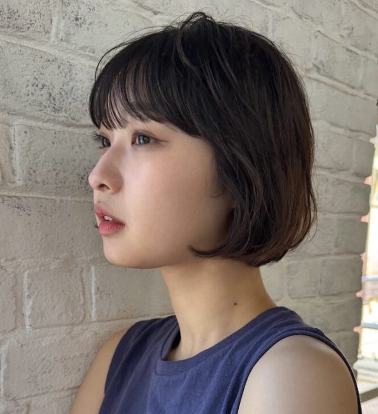 髪型から秋へ！ふんわりニュアンスに更新　大人のショートボブ　メインカット