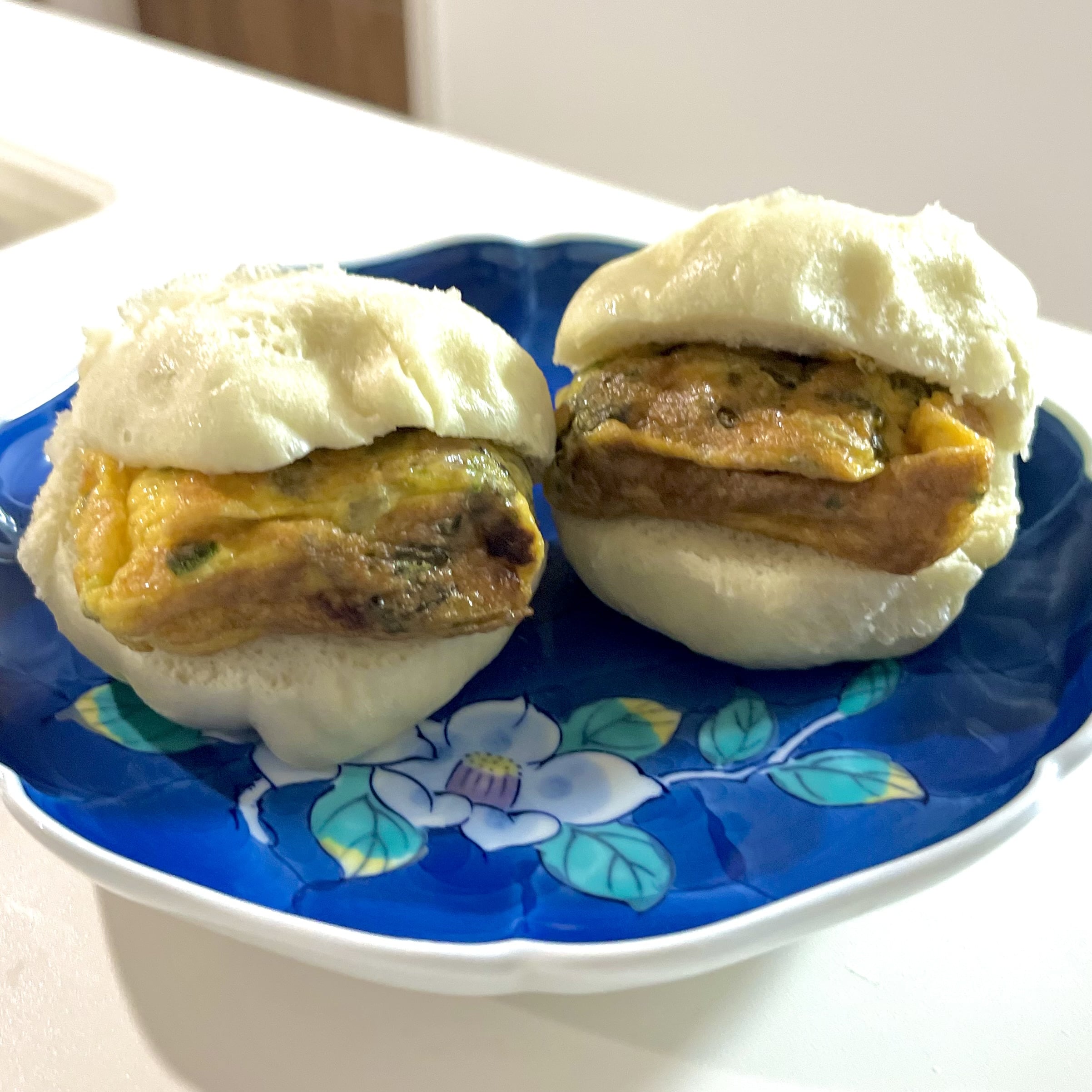 饅頭 卵焼き