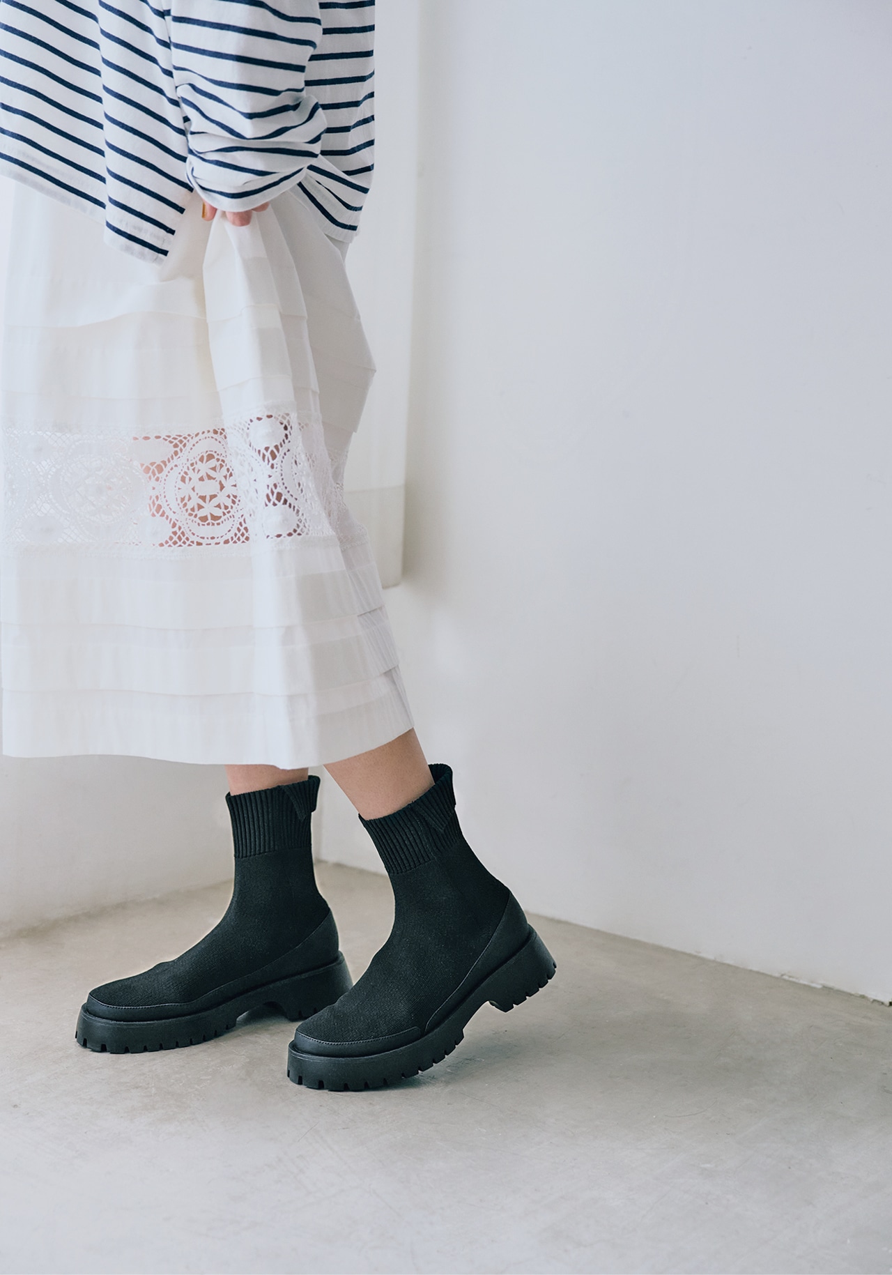 emmi eco ニットブーツ黒 emmi｜eco ニットブーツ | Rakuten Fashion(楽天ファッション