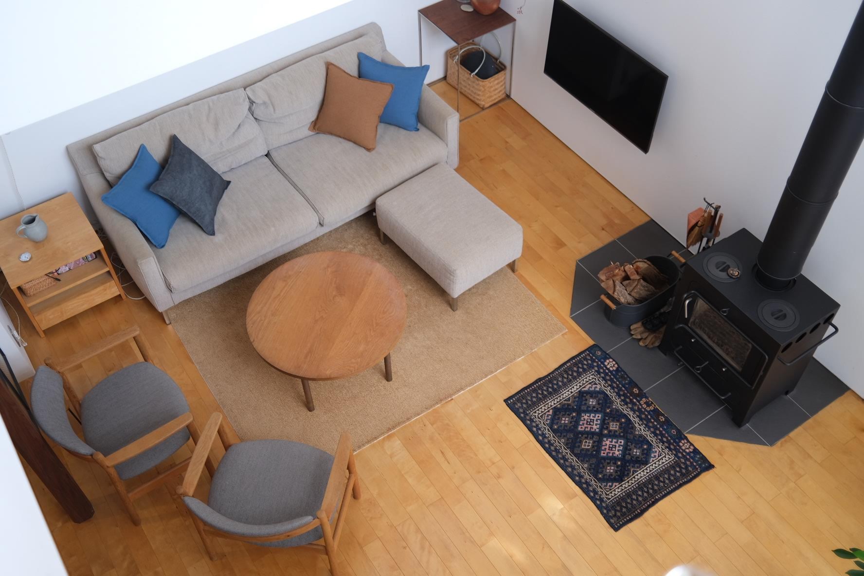 リビング上から・北欧スタイル、LOSKAオリジナルクッション