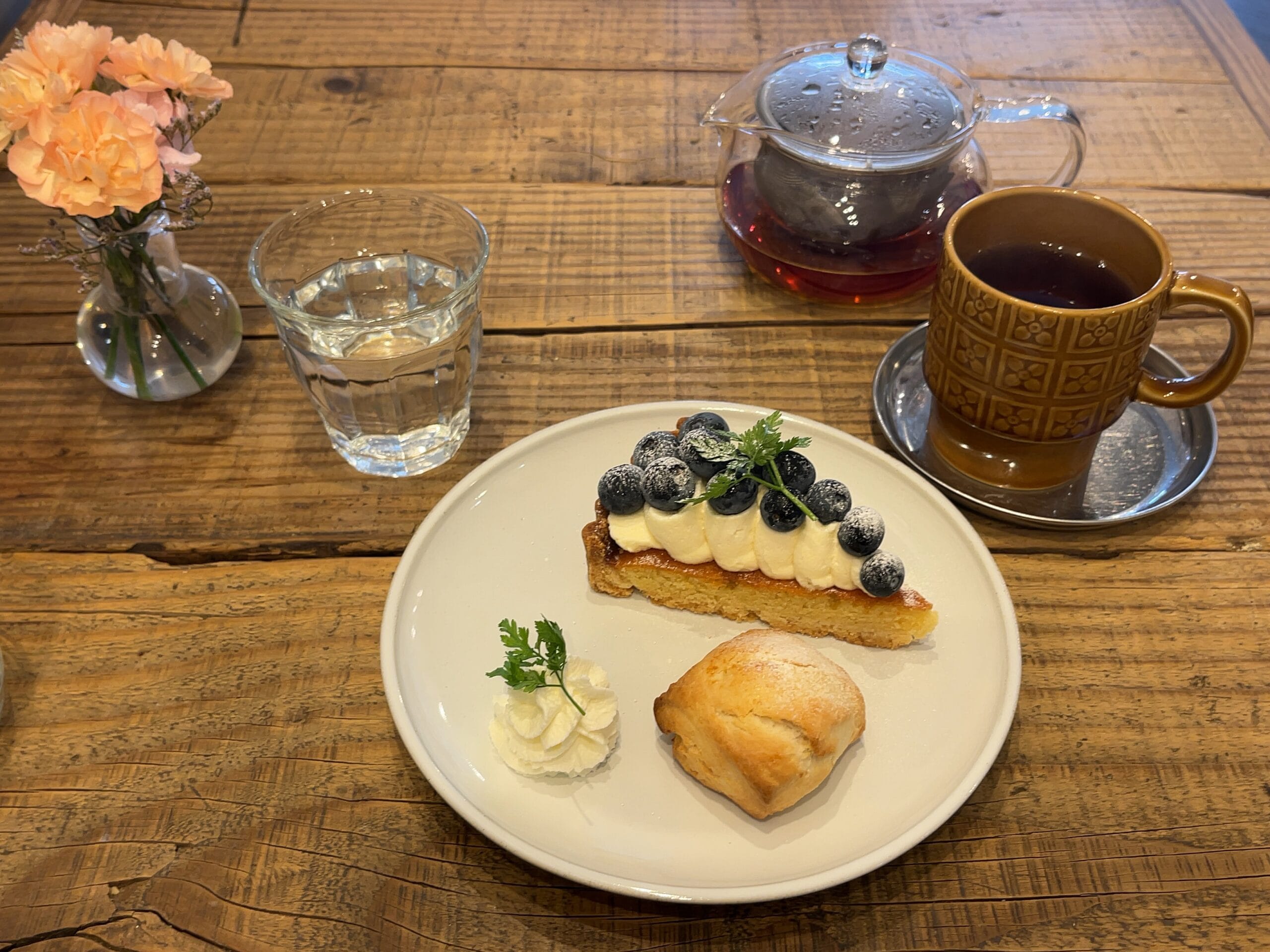 kissa港のブルーベリータルト