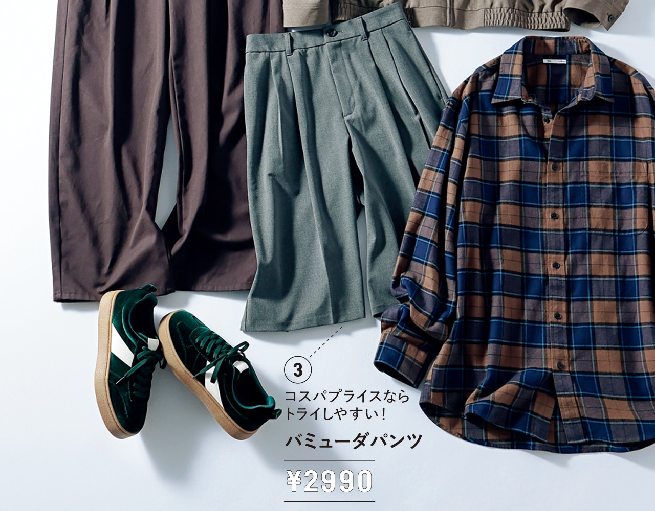 【GU（ジーユー）】「バミューダショートパンツ」￥2990