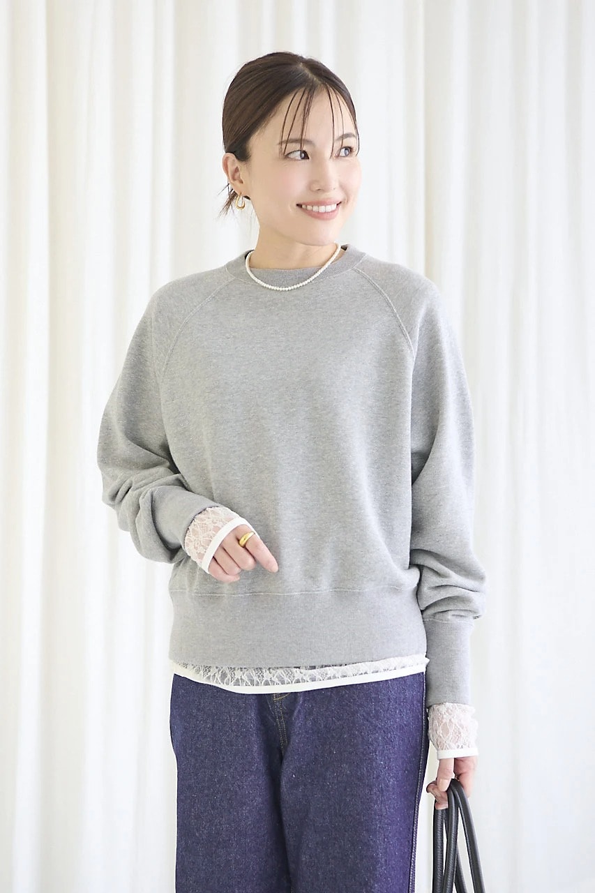 12closet
【洗える】総レースジャージートップス
￥9,900　スウェットコーデ