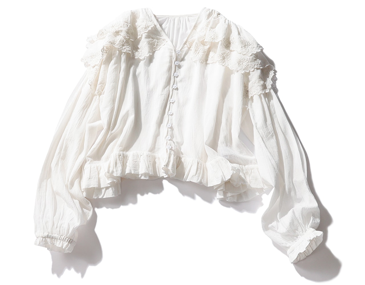 crinkle crinkle crinkle（クリンクル クリンクル クリンクル）のレースブラウス　￥24200