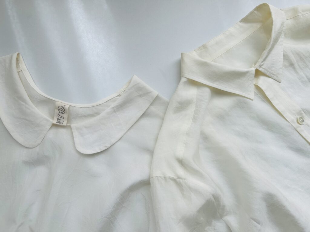 秋から着られる涼しい長袖ブラウス二枚