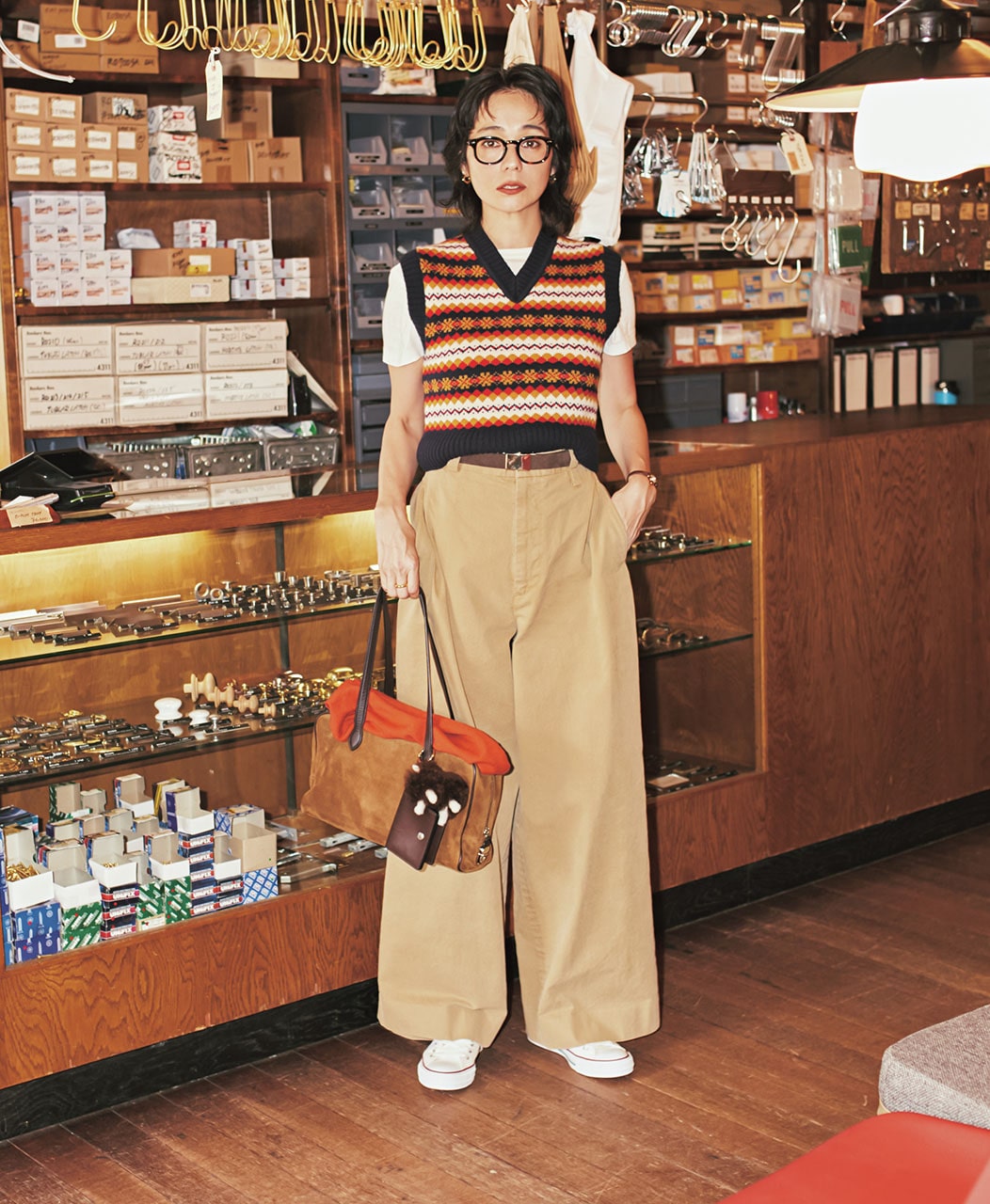 靴【CANVAS ALL STAR OX】￥6380／コンバースインフォメーションセンター（コンバース）のコーデ　竹下玲奈さん