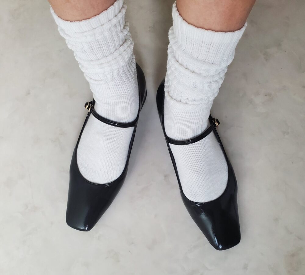 無印良品「くしゅっと履けるリブ編み靴下」