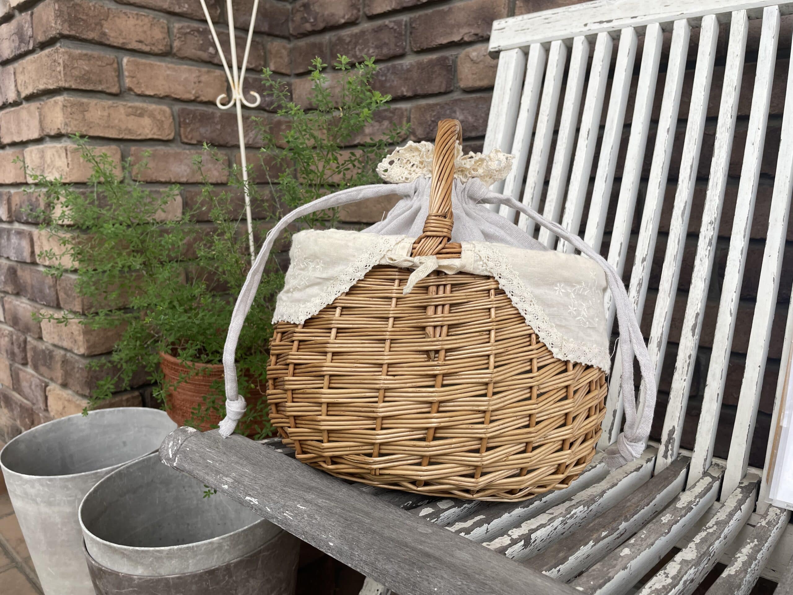 Kazumiさん×SamansaMos2コラボ。柳のかごバッグ｜ ナチュラル