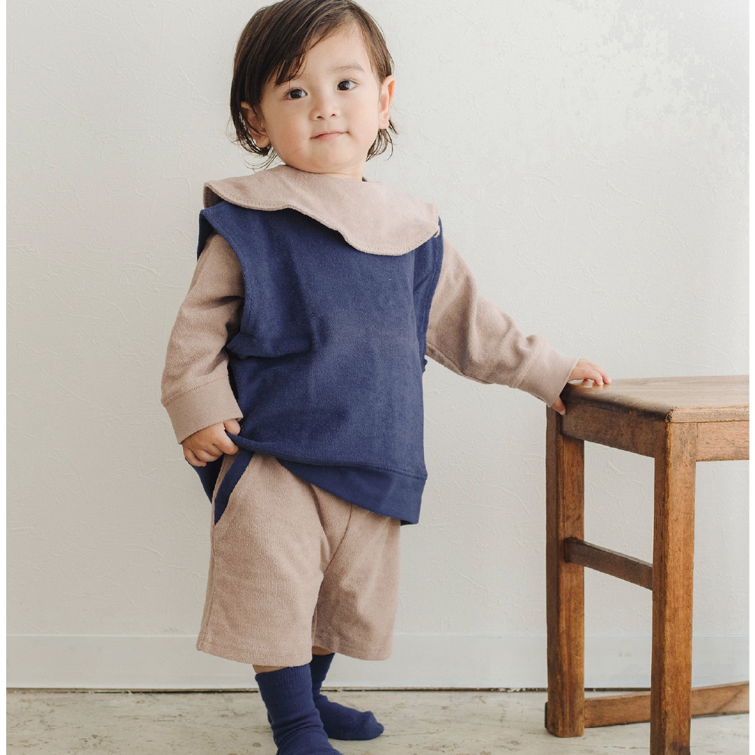 3COINS　パイルロングシャツ