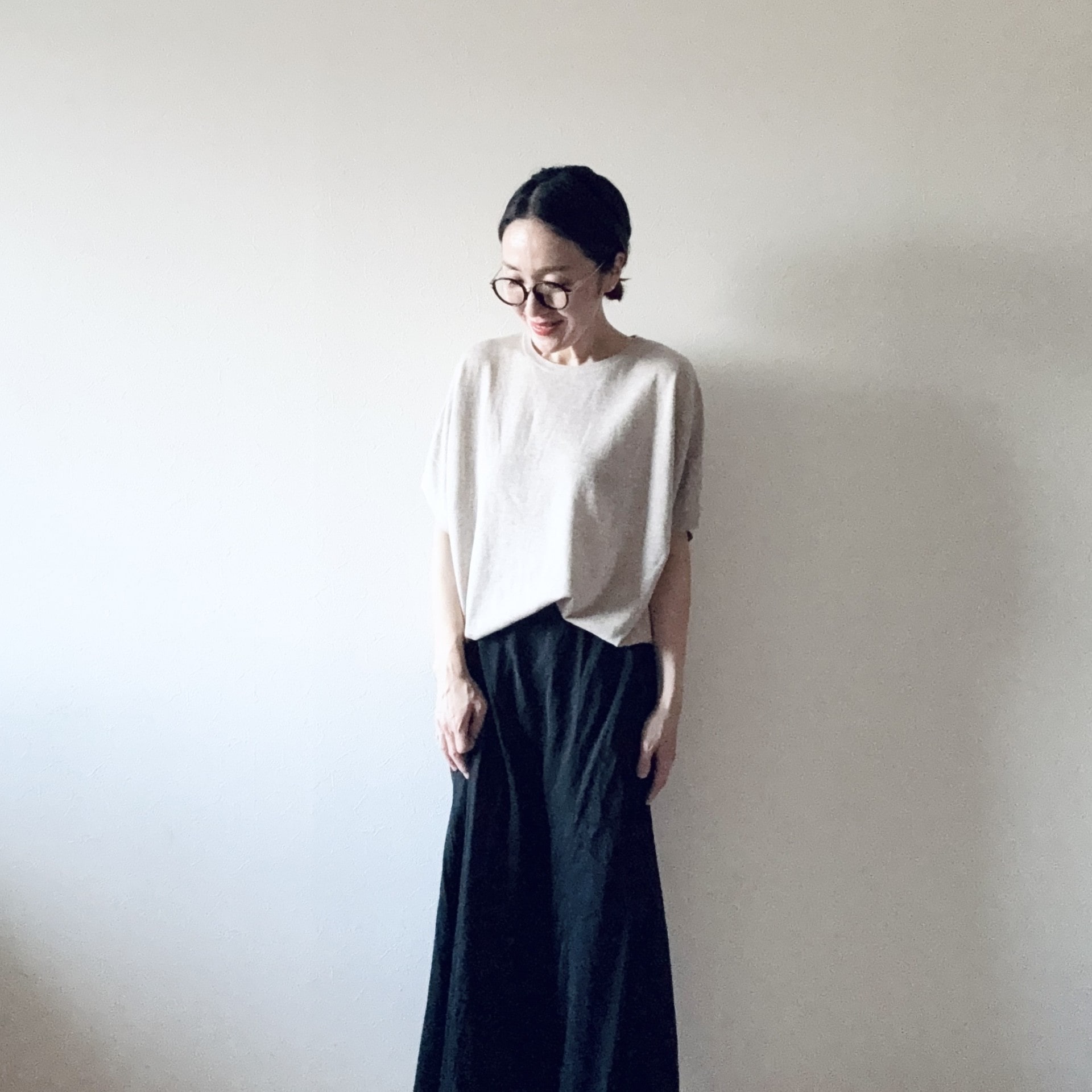 無印良品なめらか天竺編みドルマンセーター 婦人Ｓ・オートミール
AP STUDIO　スカート