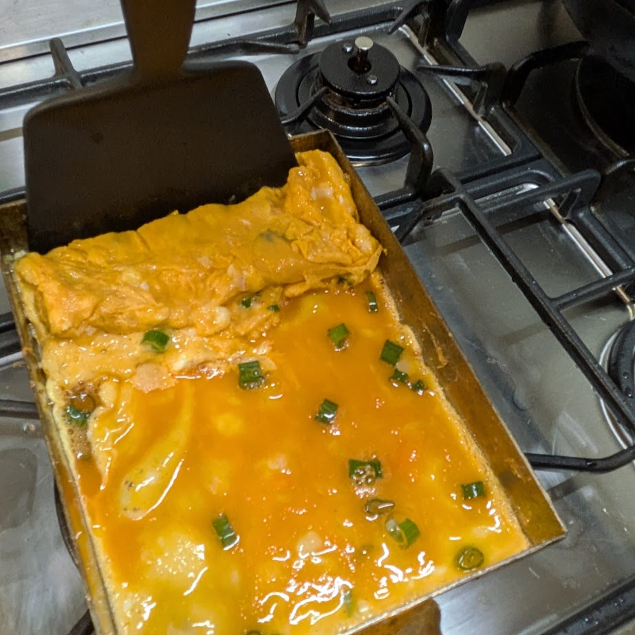 １００均のヘラ　卵焼き機　中村銅製作所