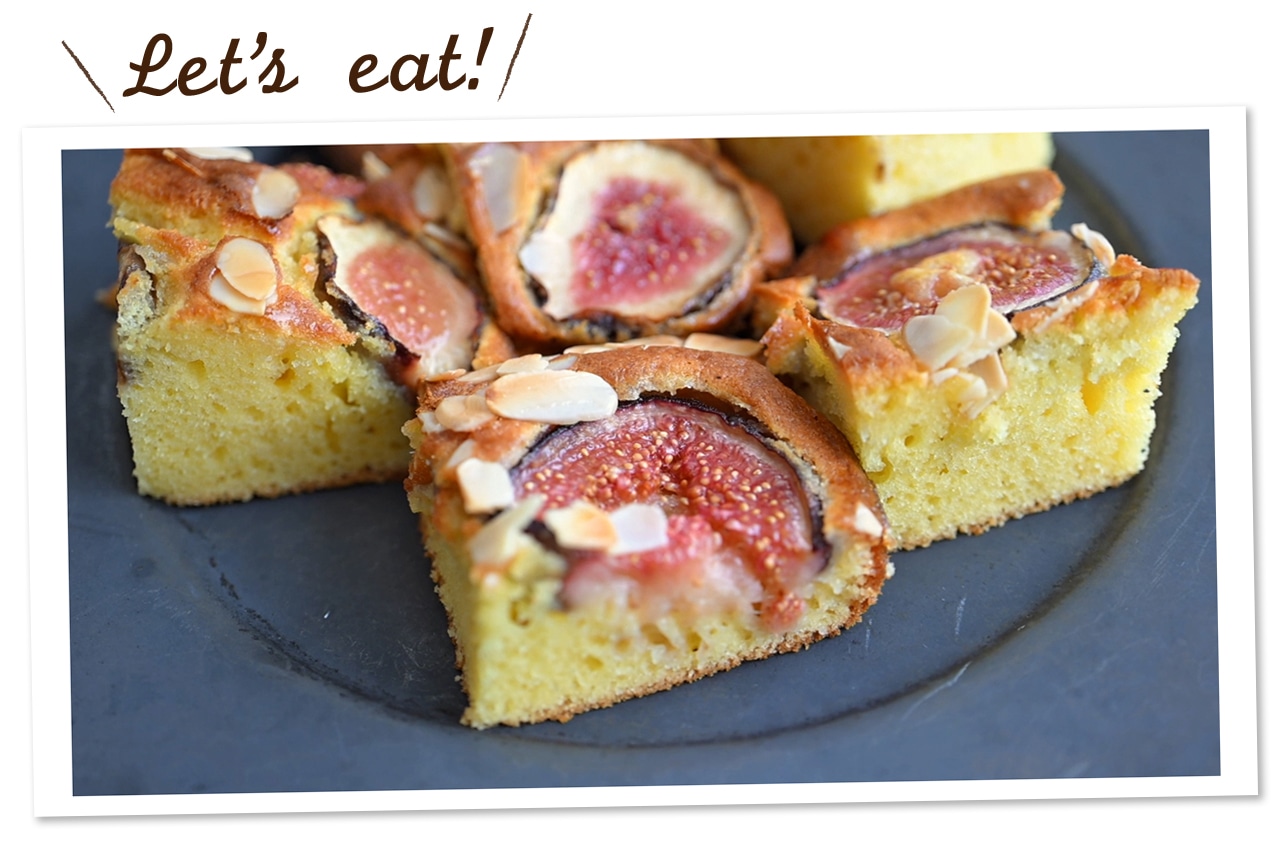 いちじくとアーモンドのバターケーキをたべよう！