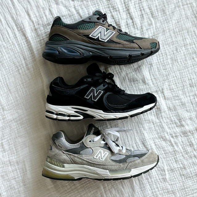 NewBalance2010、992、2002Rを並べた写真