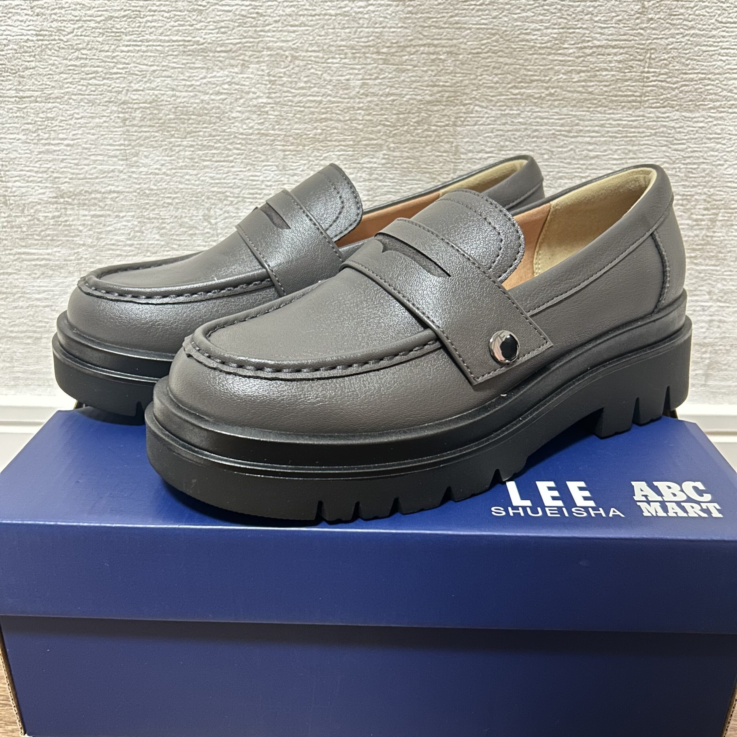 Lee 厚底ローファー ブラック Lee 厚底ローファー ブラック