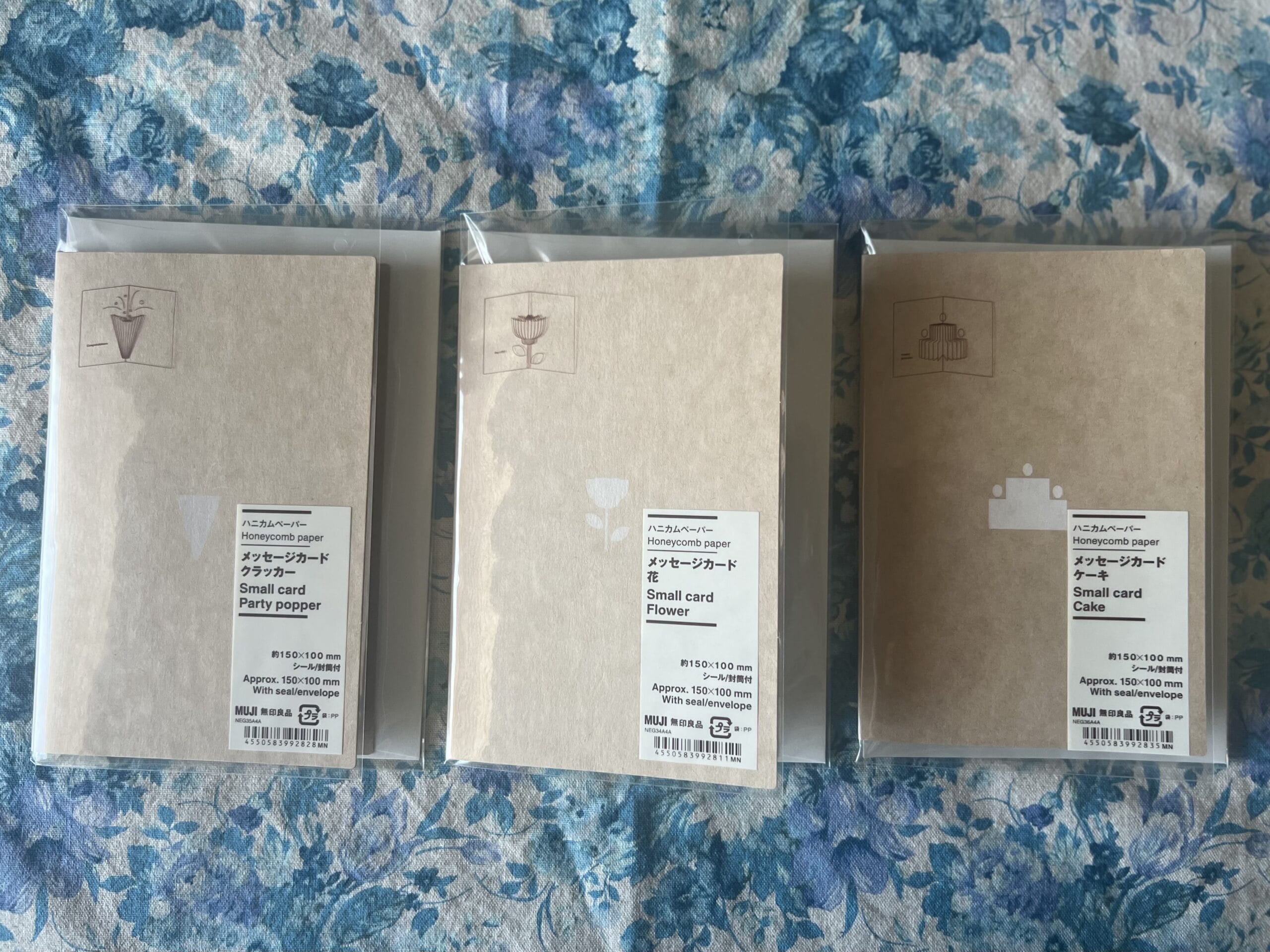 【無印良品】3種類のハニカムペーパーメッセージカードが可愛い！「クラッカー・花・ケーキ」TB icoco