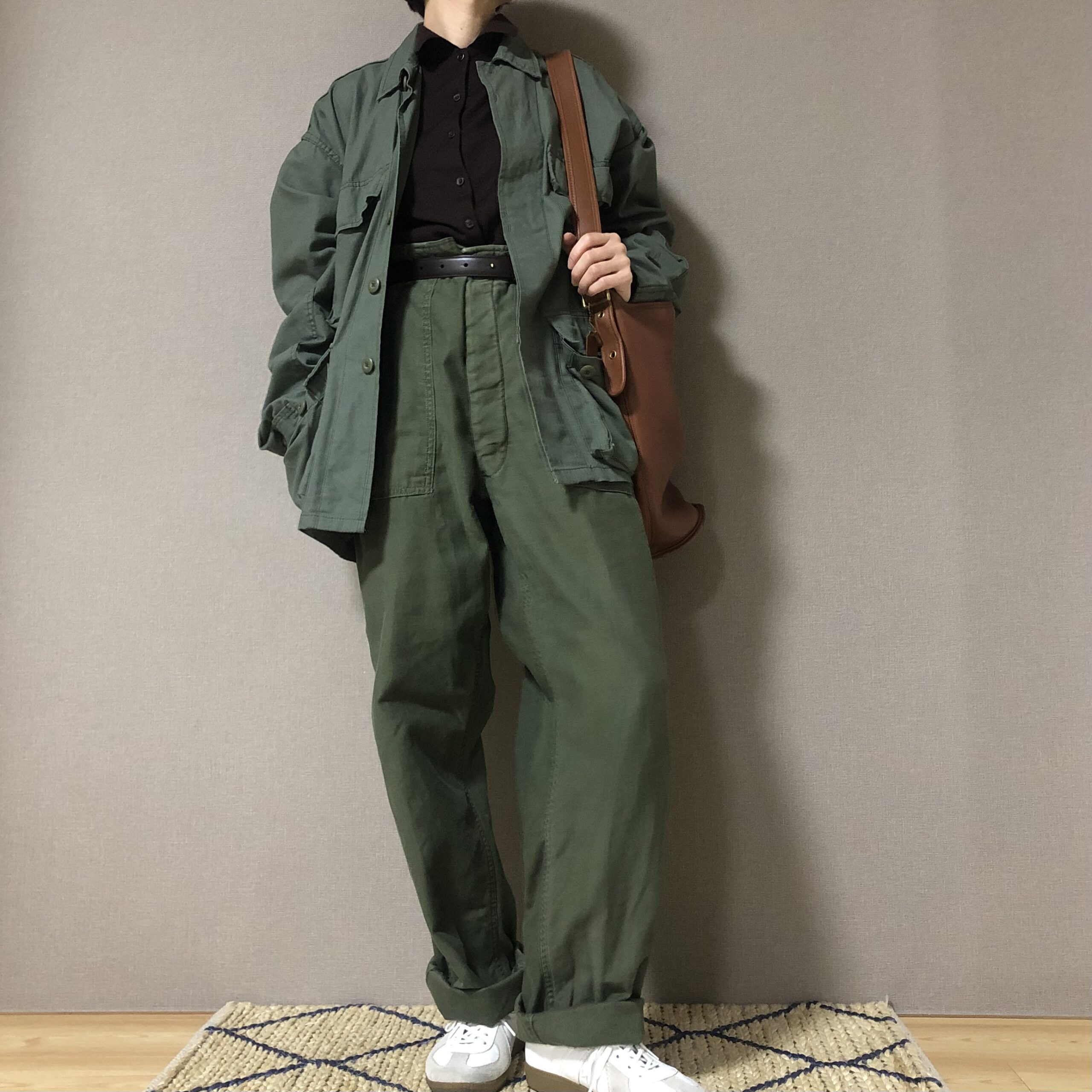 無印良品　婦人　洗えるウールハイゲージポロカーディガン　ダークブラウン　S　サイズ