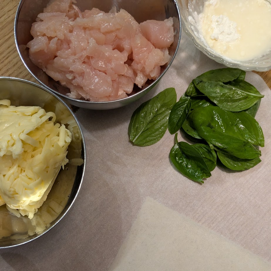 バジル　ささみ　チーズ
