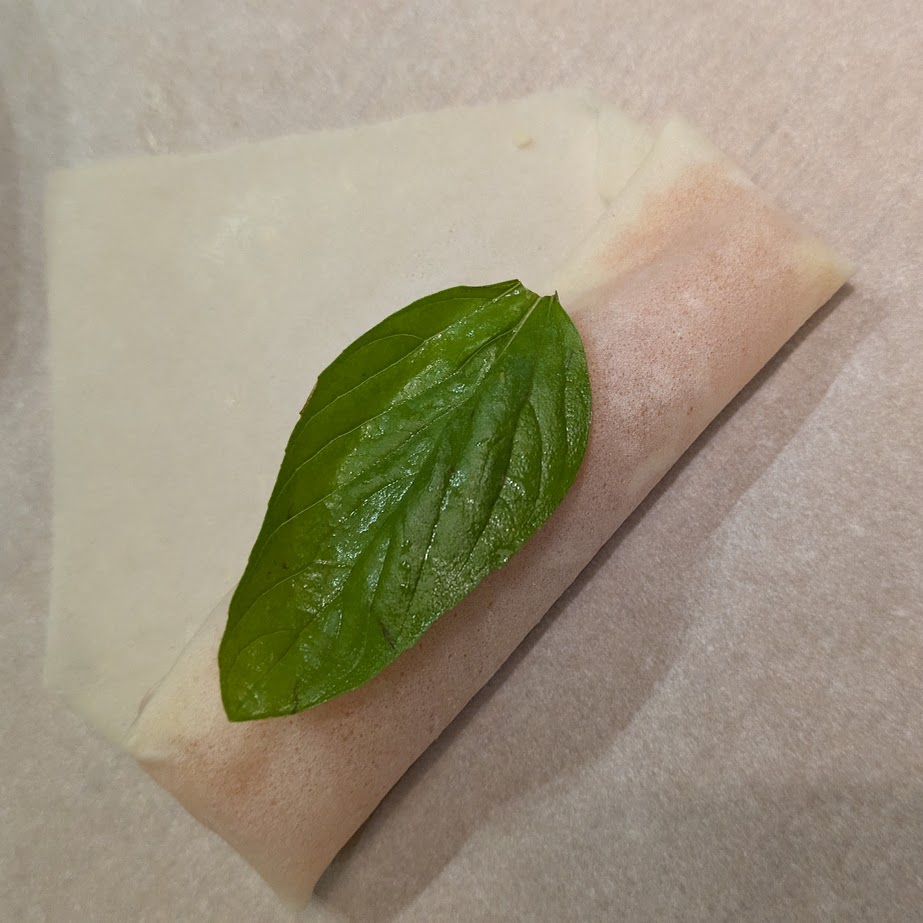 春巻きレシピ　巻き方　バジル