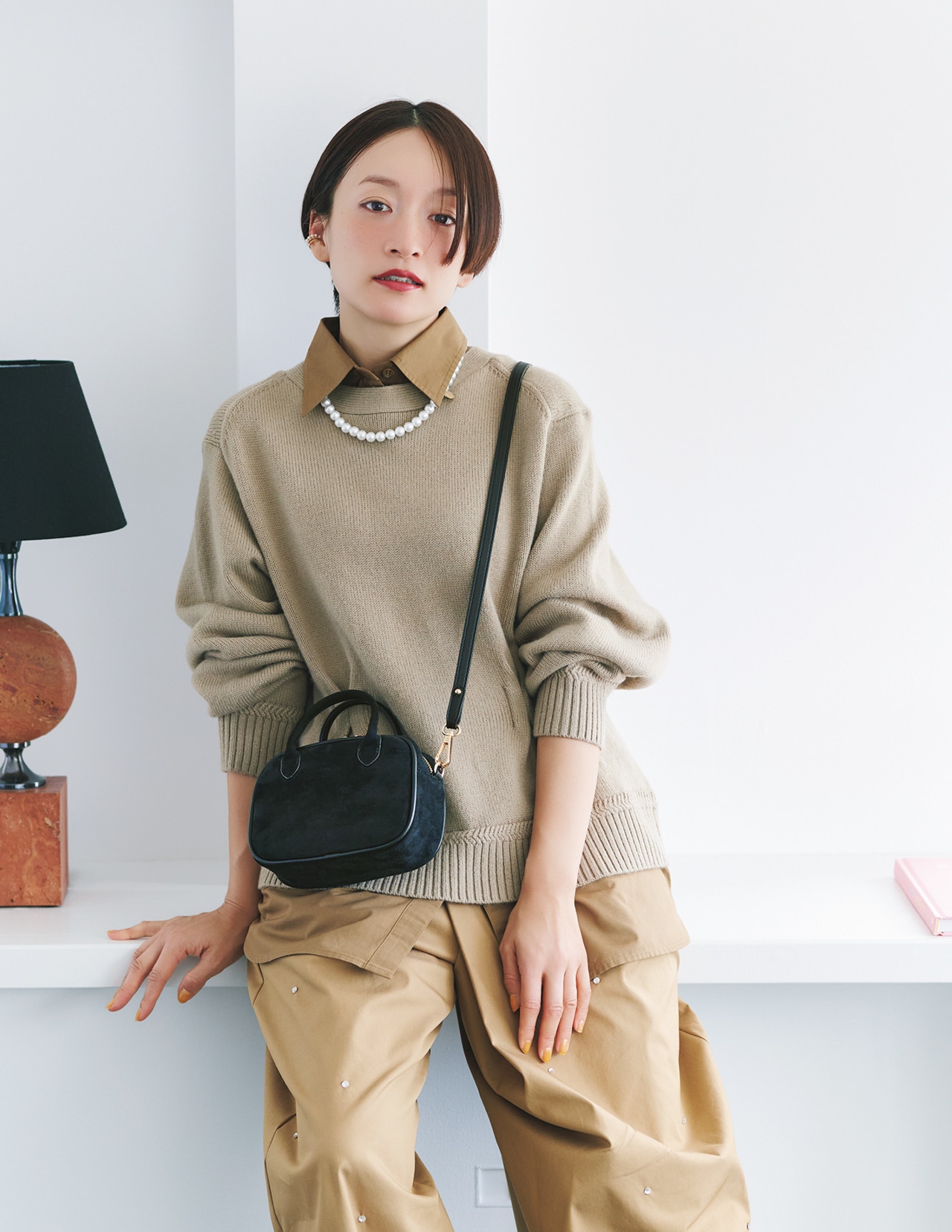 高山 都さんのLEE限定 LEEマルシェ初 VELETTO（ベレット）【LEE別注】ミニショルダーのコーデ