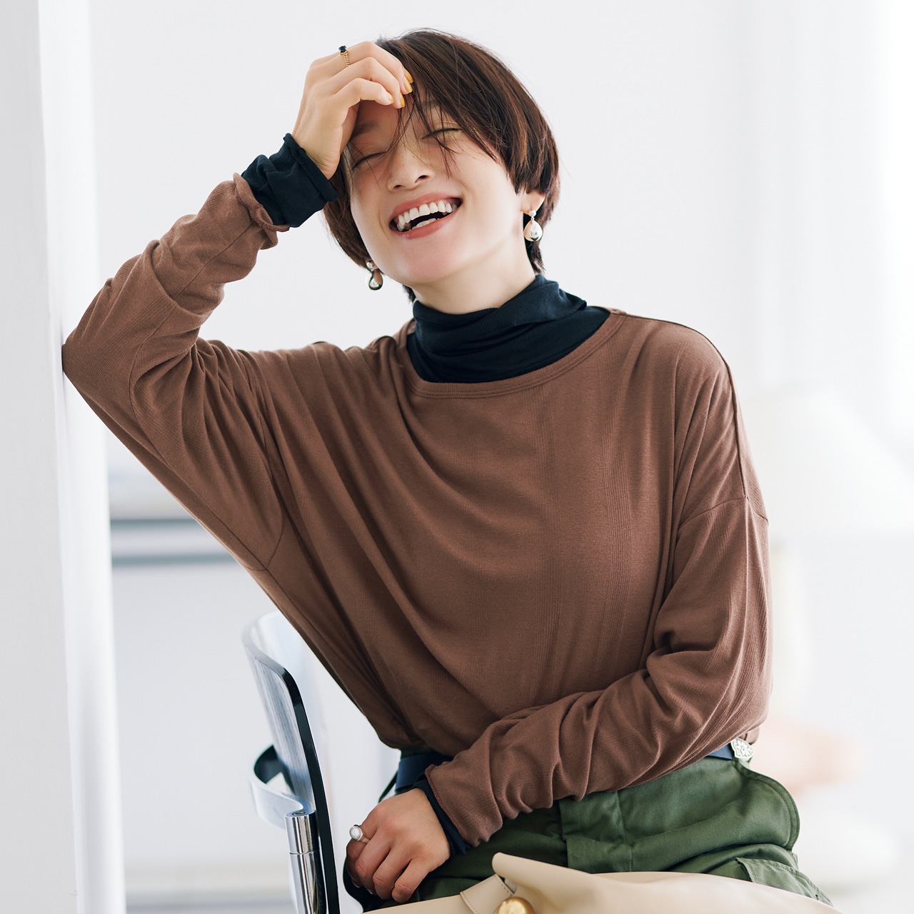 LEE限定 LEEマルシェ初 Robert P.Miller（ロバート ピー・ミラー）【洗える】【LEE別注】タートルネック＋プルオーバーセット