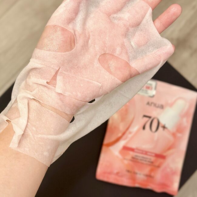 Anua(アヌア)のシートマスク　桃70ナイアシンセラムマスク