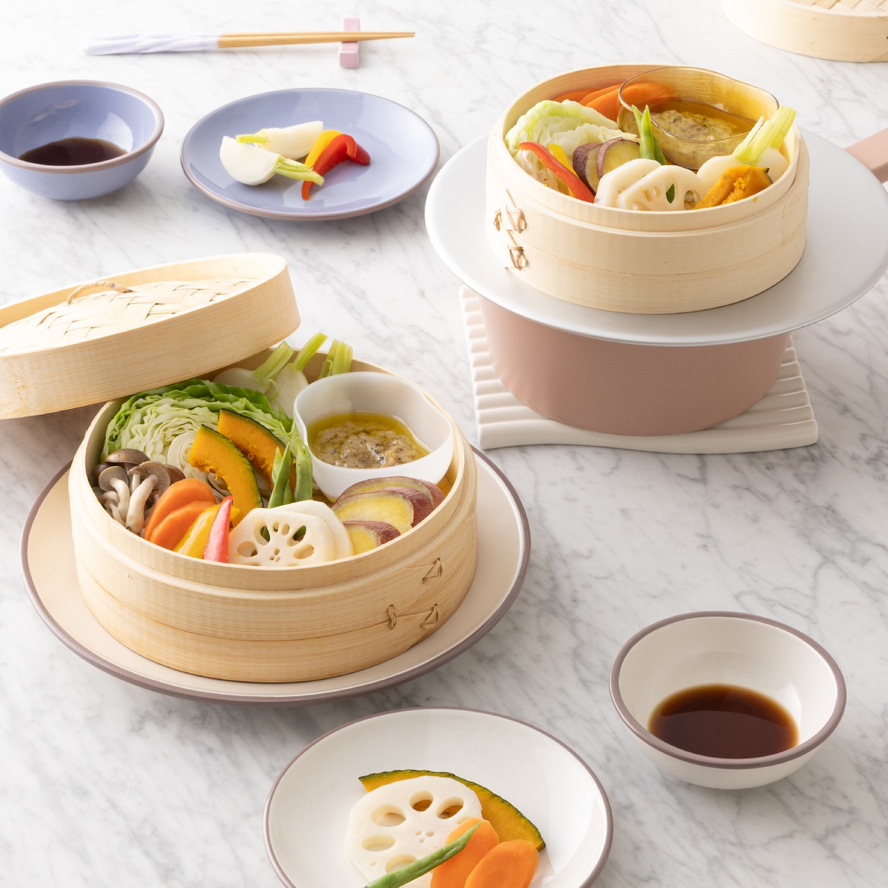 Francfranc　せいろを使った食卓