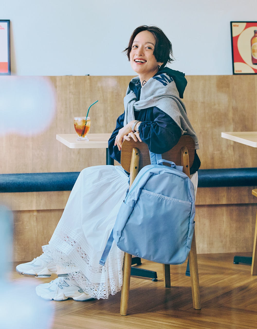 LeSportsacのリュックコーデ 高山都さん