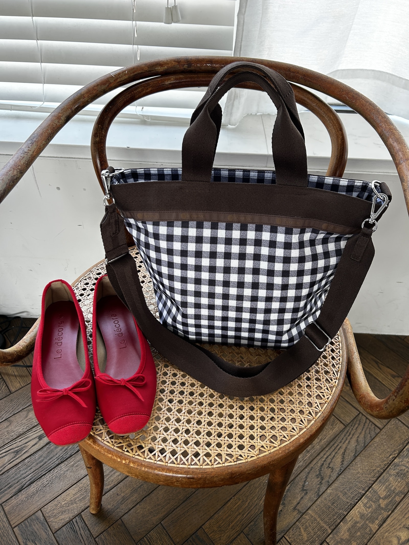 LeSportsac(レスポートサック)×LEEマルシェ 別注２Wayバケットトート