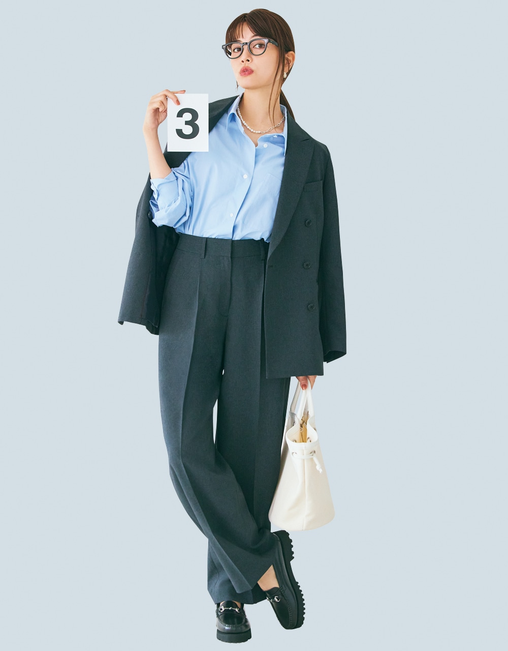 【WHITE（ホワイト）】のセットアップ ジャケット＆パンツ　コーデ