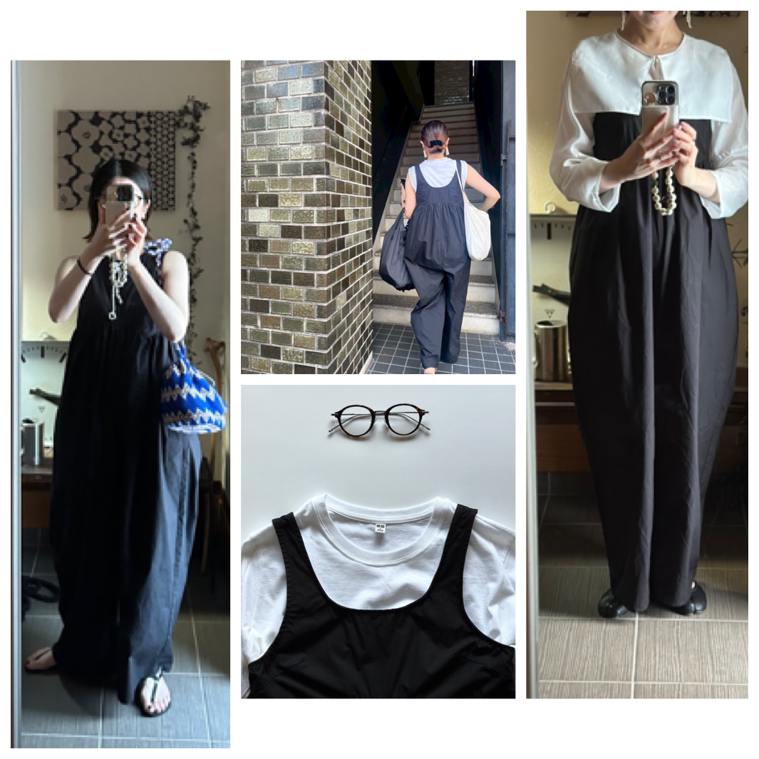 ànuke　40代ファッション　40代サロペットコーデ