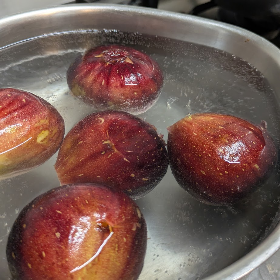 無花果　湯向き　コンポート作り