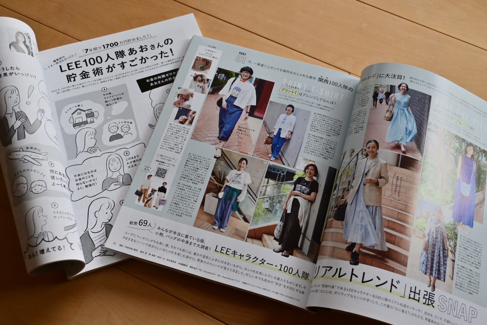 LEE100人隊が登場しているLEE本誌のページ