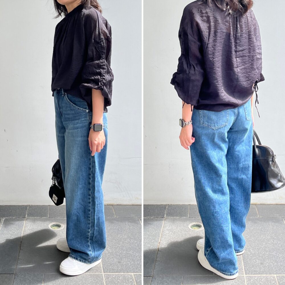 UNIQLO バギーカーブジーンズ ワイドジーンズ