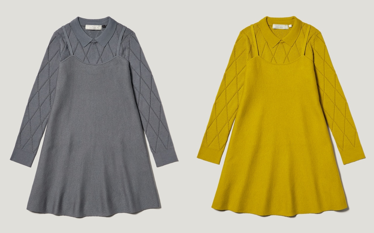 GUrokhコラボの2ピースニットミニワンピース
