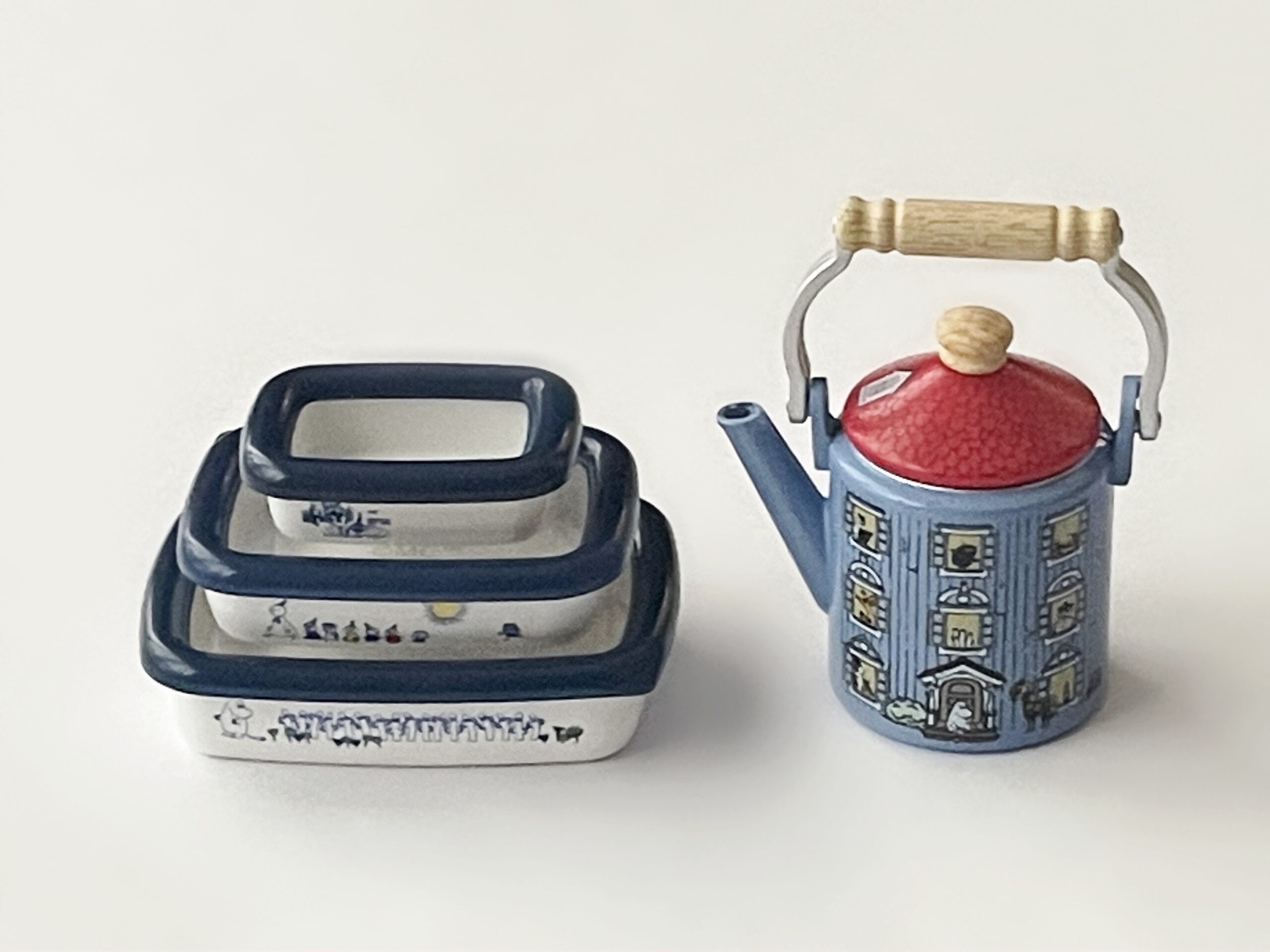 富士ホーロー×ムーミンのミニコレクション。ガチャガチャで出たもの。