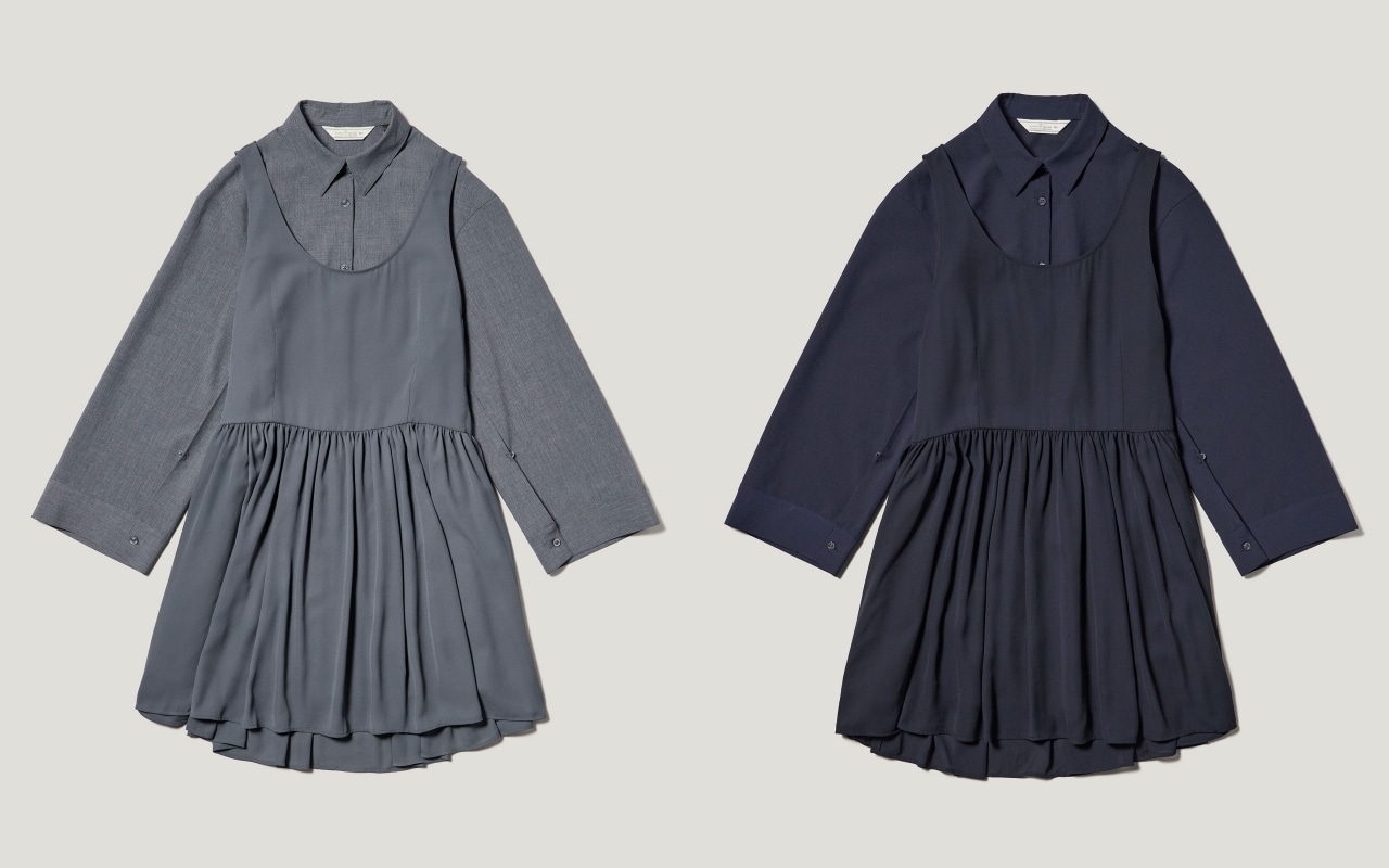 GUrokhコラボの2ピースシャツミニワンピースセット