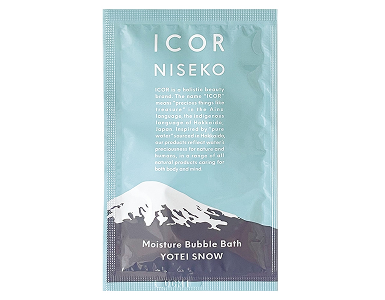 バブルバス入浴剤。イコ モイスチャーバブルバス YOTEI SNOW 17㎖（1回分）￥660／ICOR