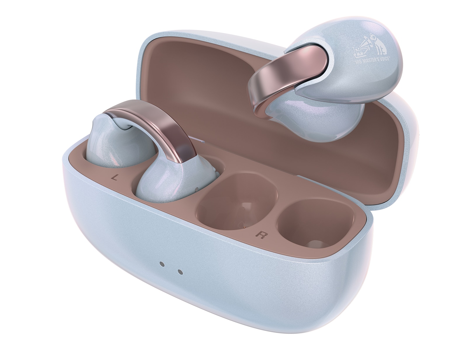 ヴィクター　イヤーカフ型イヤホン「HA-NP1T」　ケースと本体