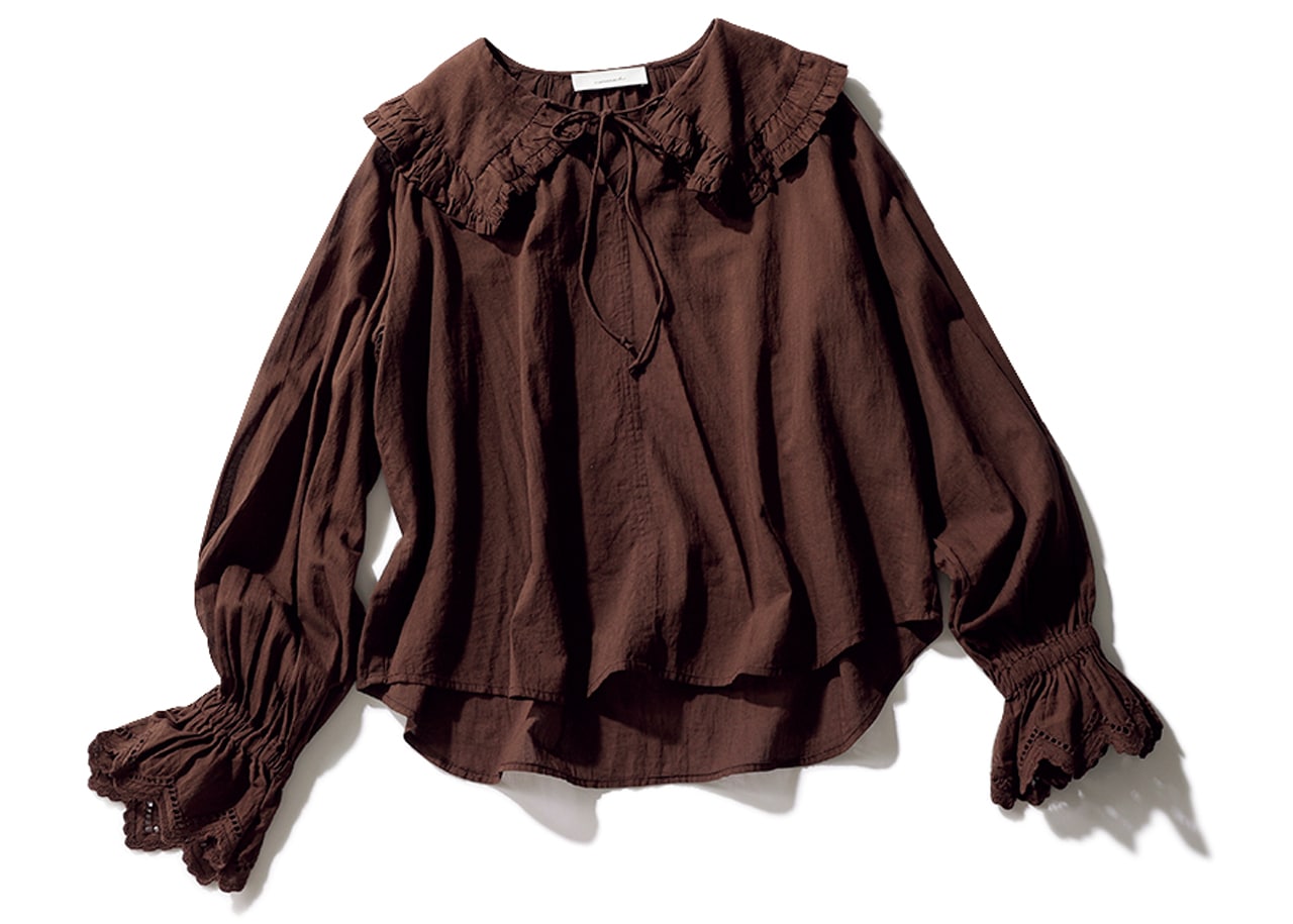 1.normment（ノーメント）の大衿ブラウス　 ¥23100