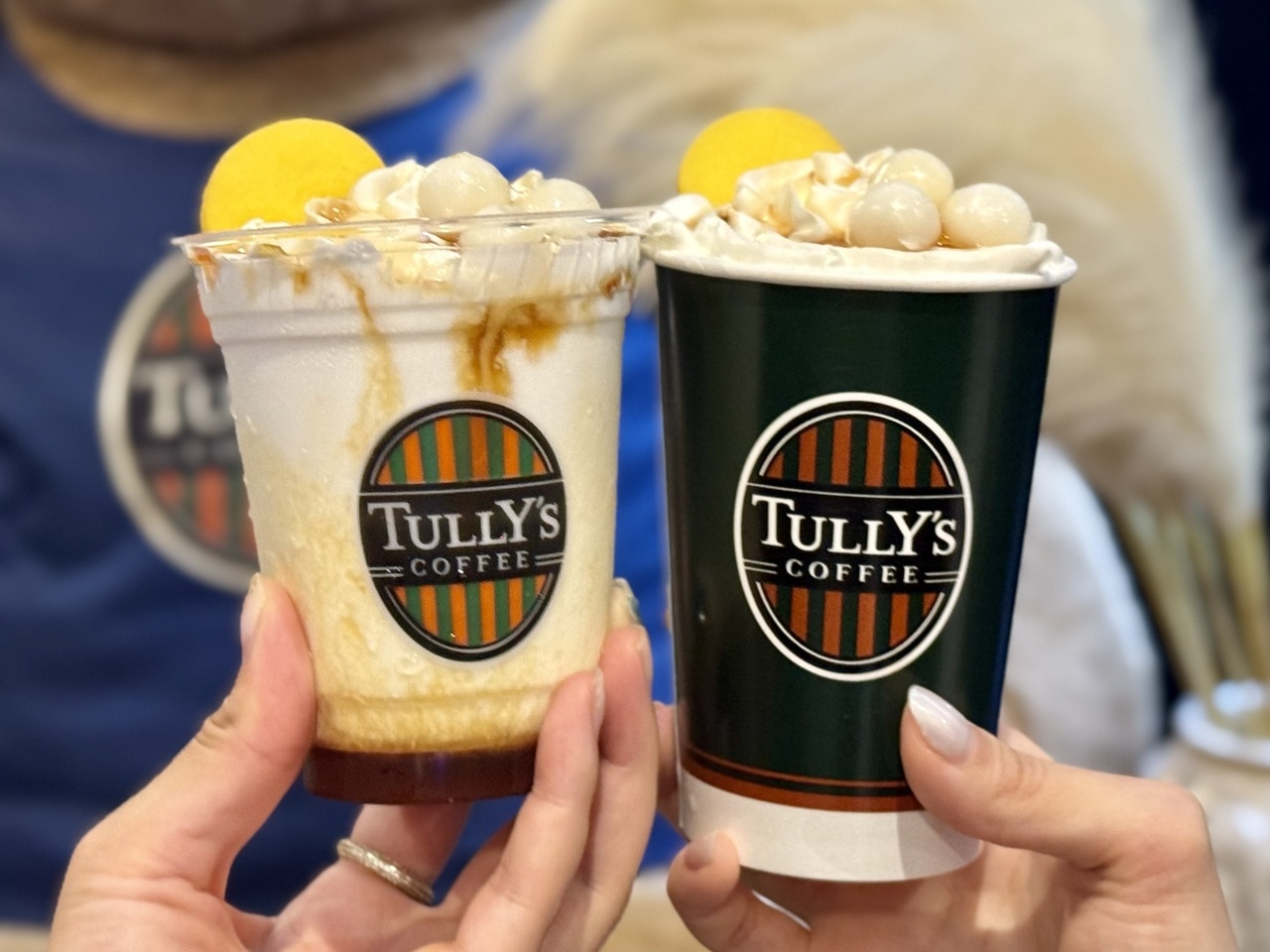 まったりーずドリンク。みたらしだんごをモチーフにしたラテとシェイク