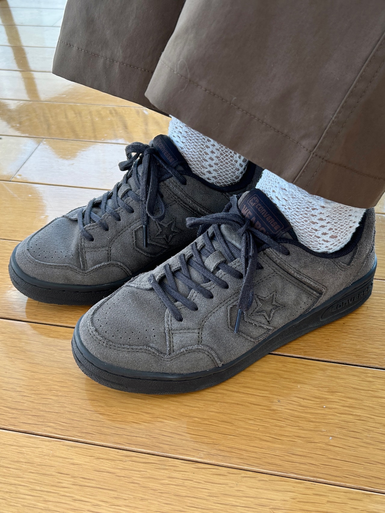 コンバース　WEAPON SUEDE OX　ダークブラウン
