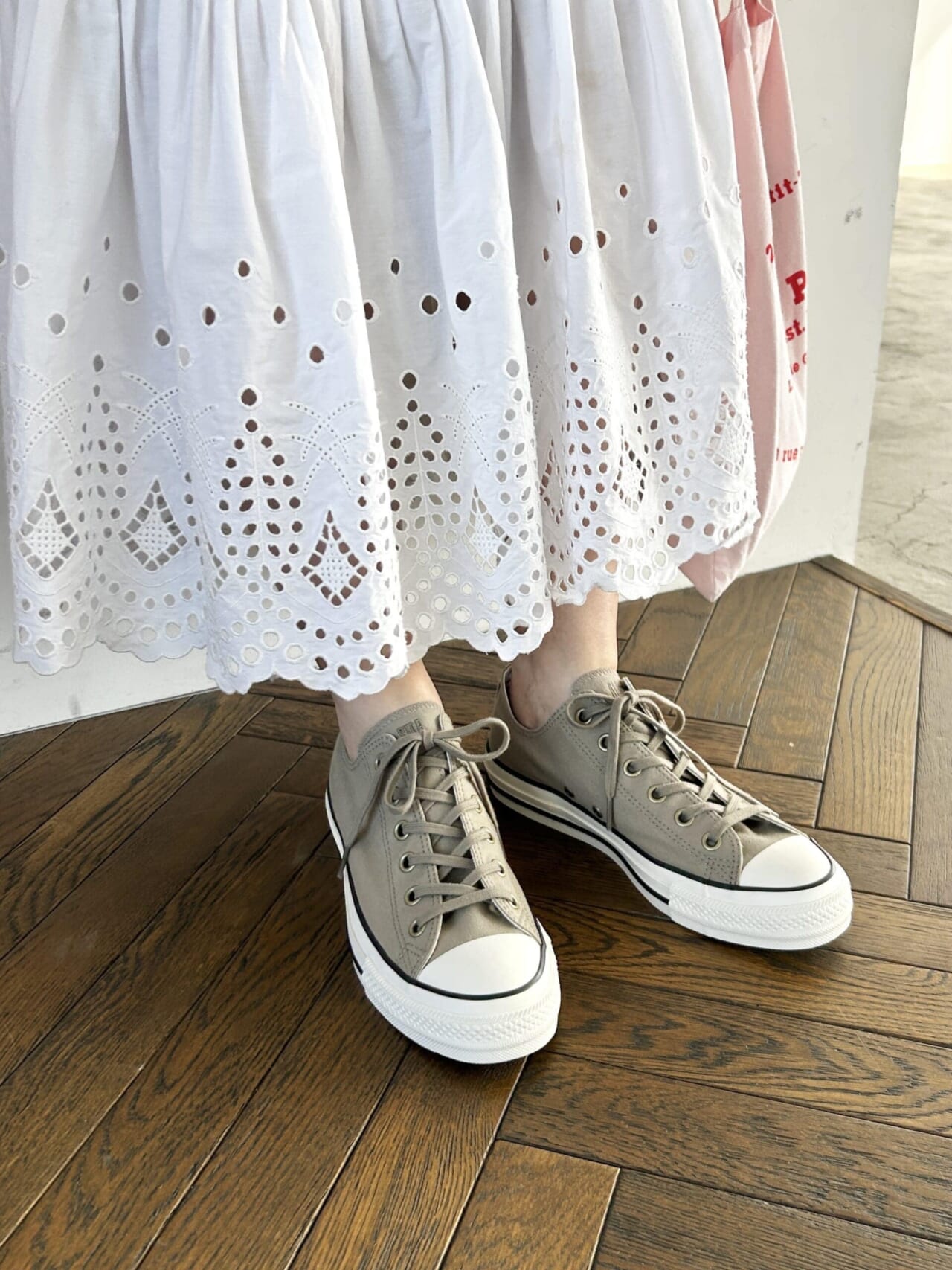 コンバース　【雅姫さんコラボ】ALL STAR（R） OX／HW　ベージュ