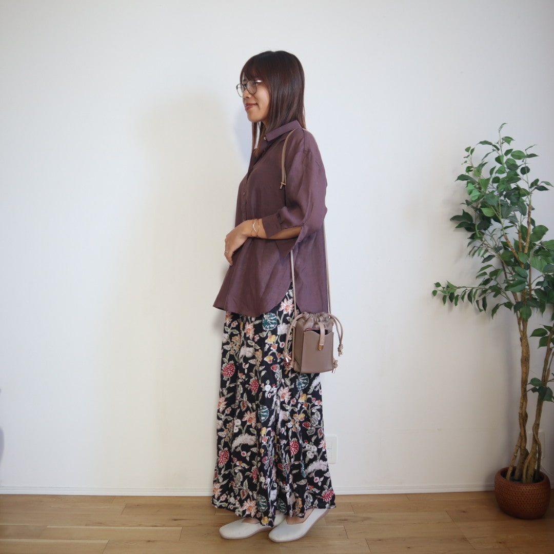 ブラウンシャツ 秋コーデ 9月コーデ