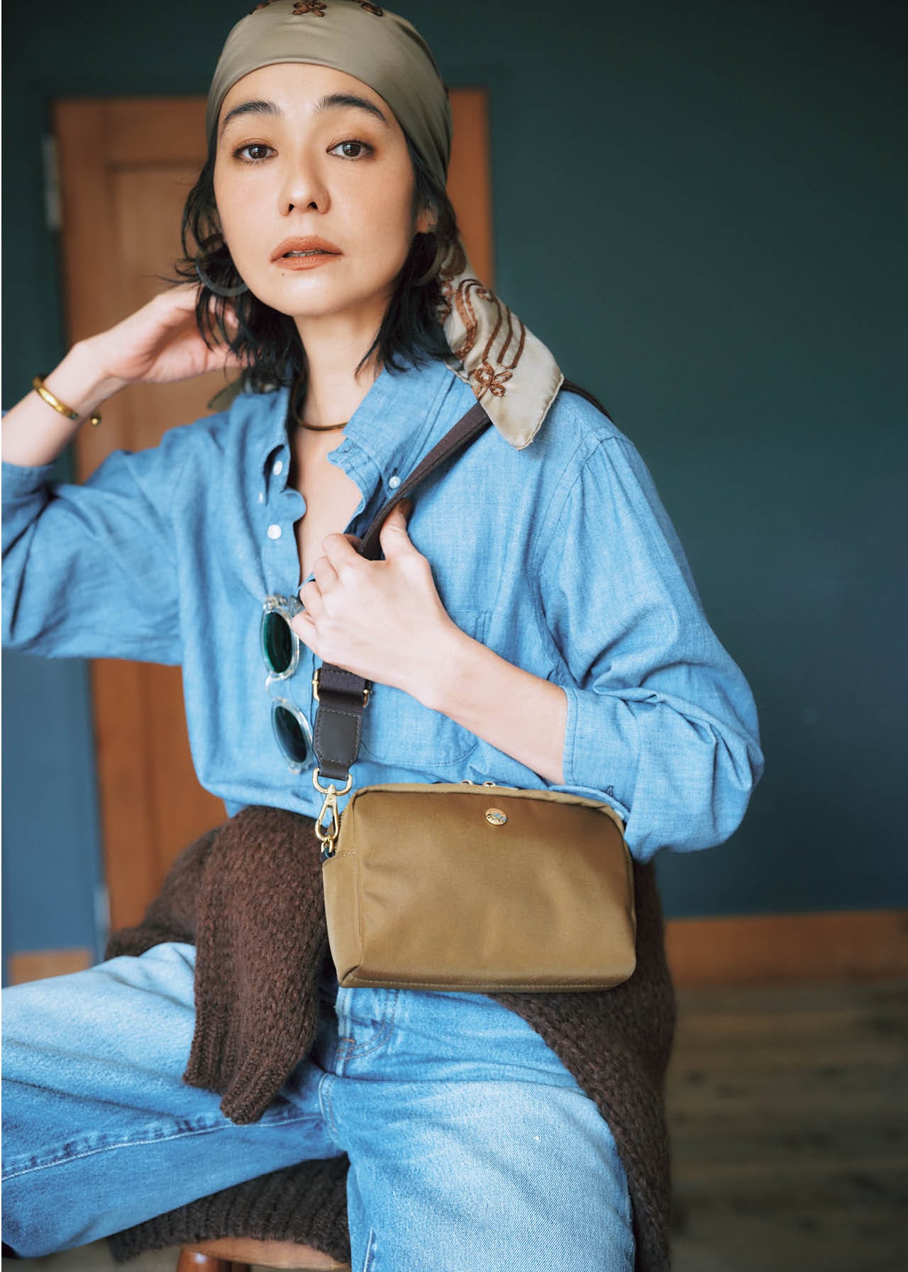 竹下玲奈さんとBreath TOPKAPIのミニショルダーとしても使えるポーチコーデ