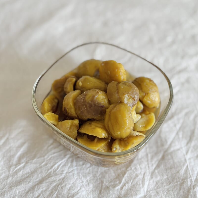 できあがった栗の甘露煮