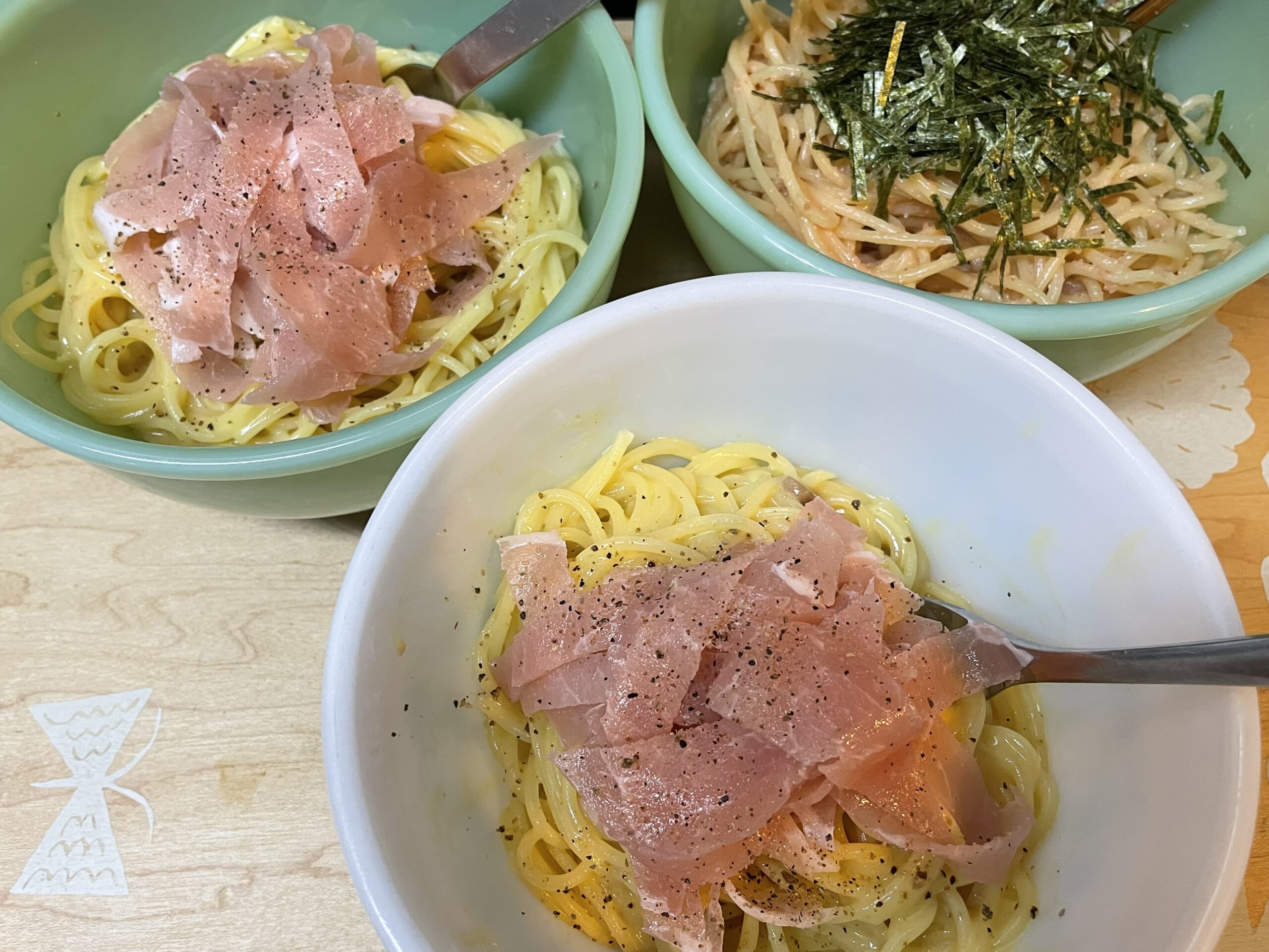 長谷川あかりさんのレシピで作ってみた「フライパンいらずカルボナーラ」、写真2